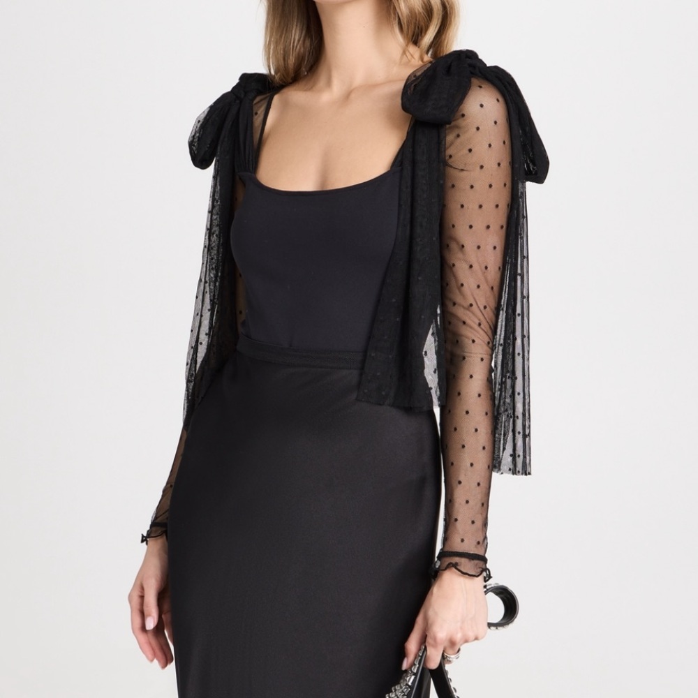 Free People Black Bodysuit